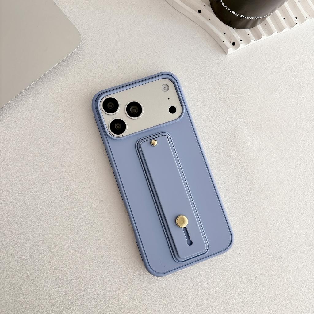 Luxury Business Phone Case for iPhone 17 Pro Max 16 Plus 15 14 13 12 Shockproof Slim Fit Wrist Strap with Stand Cover