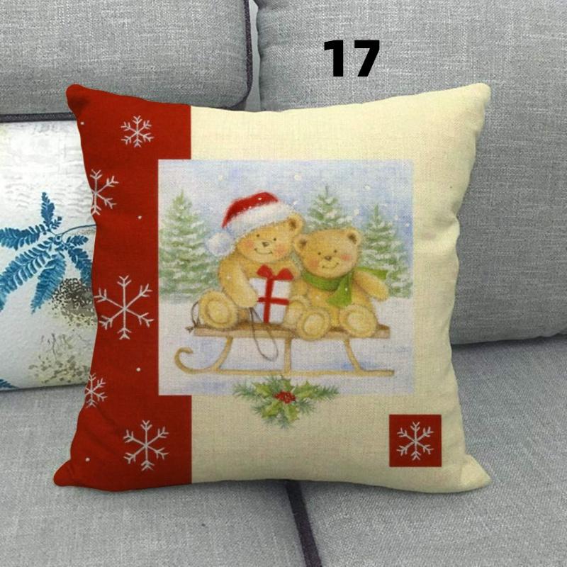 Vánoční jednoduchý dárek na večírek čtvercový povlak na polštář používaný pro domácí dekoraci pohovky na polštář (45 cm * 45 cm)