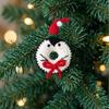 Crochet Donut Bag Accessory Christmas Doughnut Keychain, Handmade Santa Claus/Reindeer/Penguin/Bear/Flower Wreath Pendant for Hand Knitted Keychain