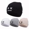 Autumn and Winter Warm Fashion Knitted Cap Versatile Men's and Women's Cartoon Expression Beanies Cap