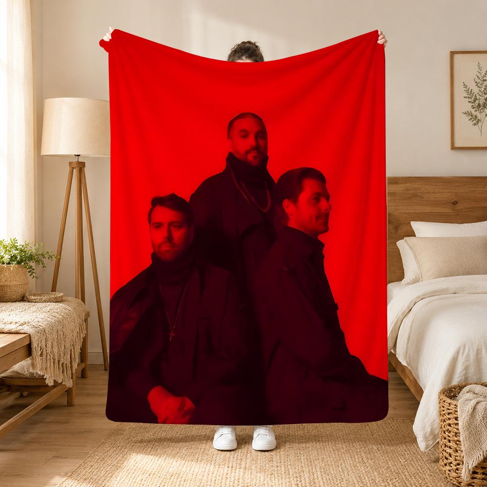 Swedish House Mafia DJ Group Throw 240g flannel blanket, suitable for sofas, beds, offices, exquisite gift blankets