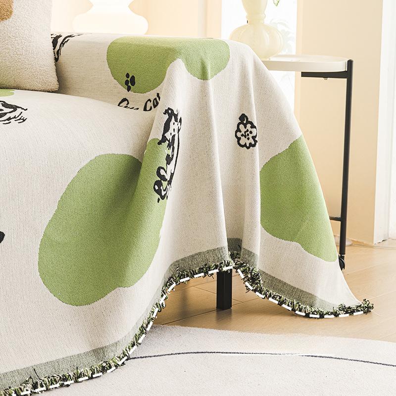Cartoon Ins Style Sofa Handtuchbezug Stoff Chenille Kratzfest Sofabezug Universalbezug Vier Jahreszeiten Universal Rutschfest Bezug Handtuch