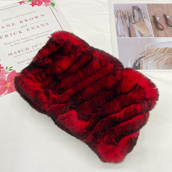 Rabbit Fur Scarf Women Winter Warm Knitted Neck Warmer Fashion Stylish Ring Scarves
