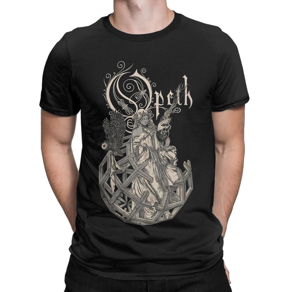 Opeths Death Metal   T-Shirt Men  Novelty Pure Cotton Tee Shirt Round Neck Short Sleeve T Shirt New Arrival Clothing