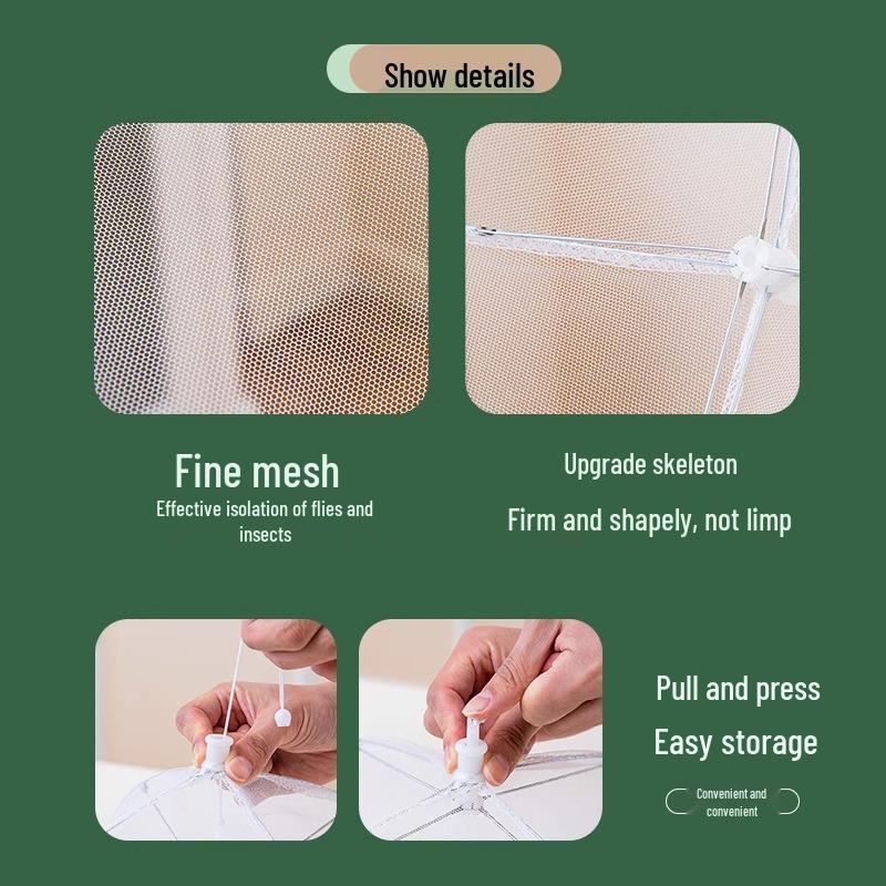 Large Foldable Mesh Food Cover - Insect-Proof & Multifunctional