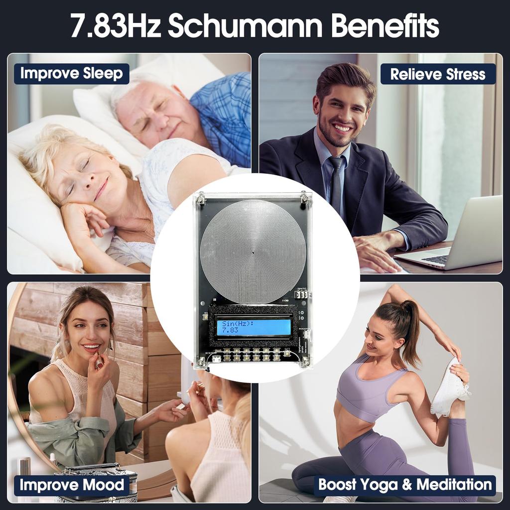 Generátor rezonance Schumannových vln 7,83 Hz Pulzní audio rezonátor s ultranízkou frekvencí V akrylovém pouzdře 0,01~100 kHz Nastavitelný