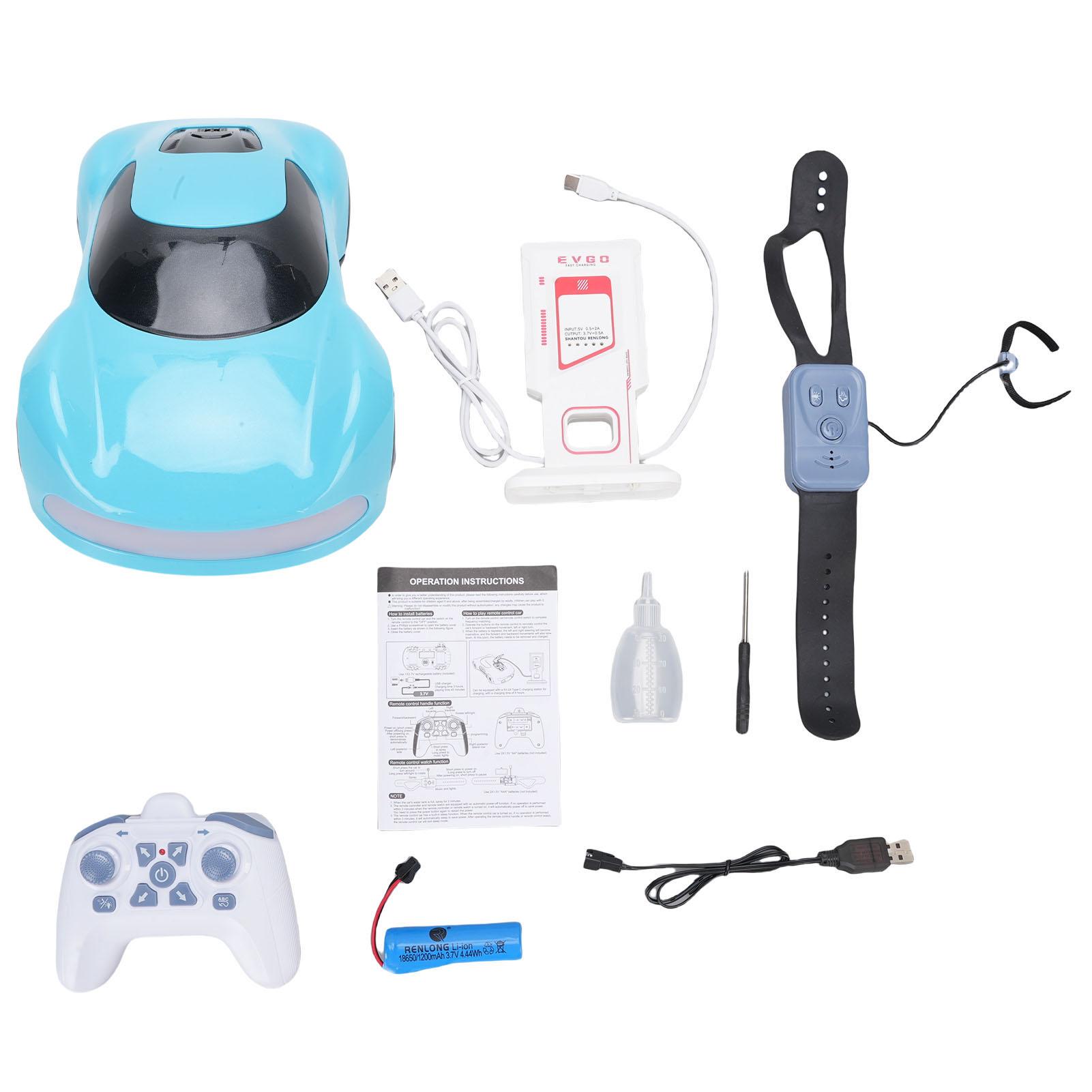 

2.4G Gesture Sensing RC Car, 360 degrees Rotation Stunt Drift Toy with LED Lights, Sound and Spray, Remote Control