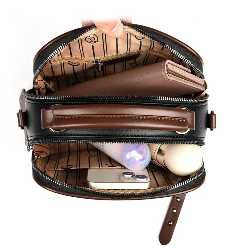 Soft Leather Bag for Women Multi Pockets Bottom High Quality Luxury Designer Shoulder Bag Crossbody Sac Fashion