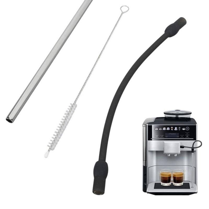 Σωληνάκι Γάλακτος Καφετιέρας Σετ Βουρτσάκια Σωληνάκι Γάλακτος από Ανοξείδωτο Ατσάλι Καφετιέρας Για Bosch Veroaroma Και Για Σειρά Siemens Eq.6