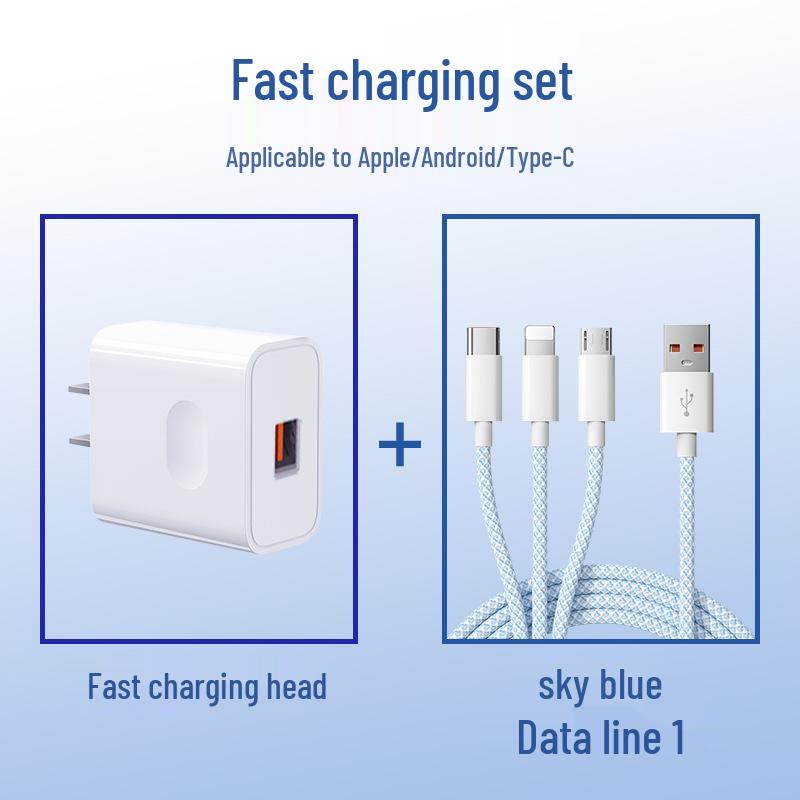Universal Charger Plug & Cable Set for Fast Charging: Compatible with Apple, iPhone, Huawei, Vivo, Honor, Mate