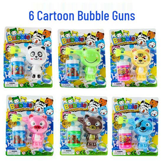 Cartoon Bubble Gun: Manual Children s Outdoor Bubble Blowing Toy with Bubble Water and Wand.