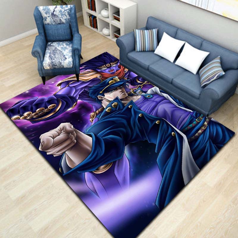 3D Classic Anime J-JoJo's Bizarre Adventure Game Printed Carpet Tea Table Living Room Bedroom Decoration Anti slip Carpet Gift