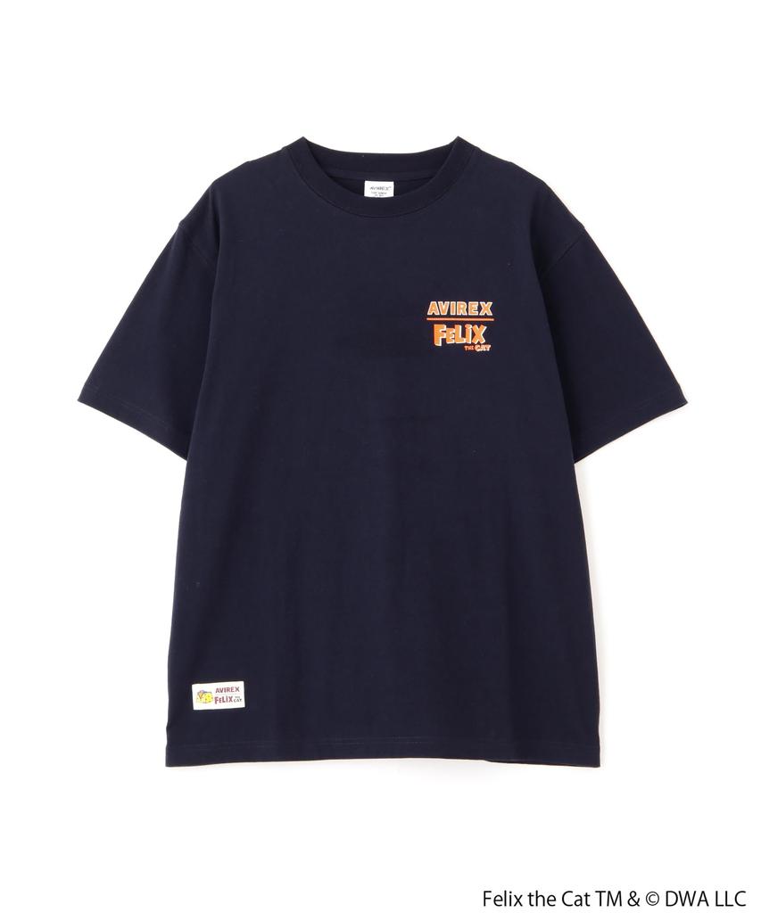 Avirex FELIX EMBROIDERY LOGO XL T-SHIRT, Men's (120), Navy, 783-5134035