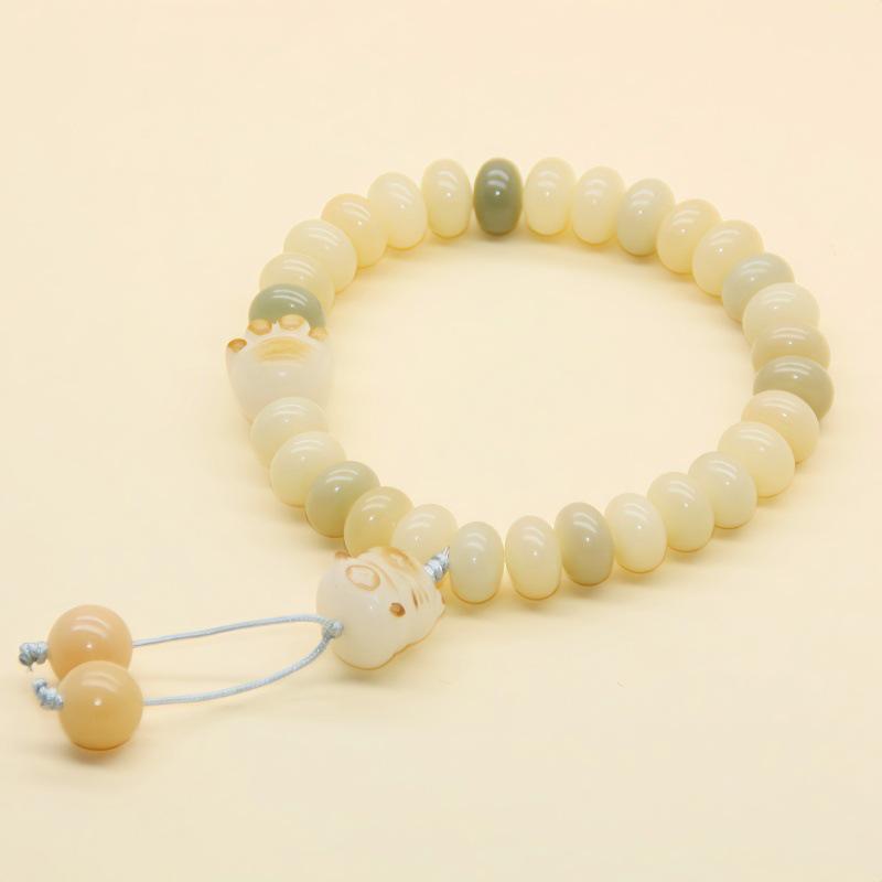 108 Bodhi Seed Lime Abacus Multi-turn Bracelet - Versatile Chinese Style Accessory