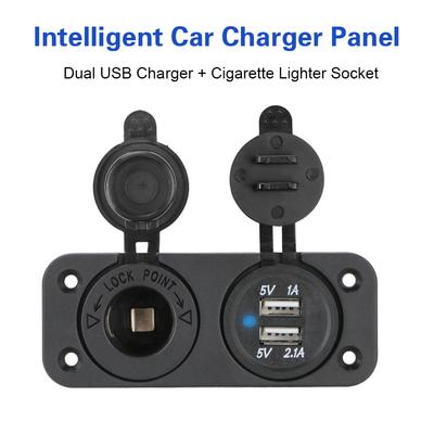 5V Dual USB Lade 12-24V Auto Buchse Splitter Ladegerät Power Adapter Universal Auto Ladegerät Für Auto und RV