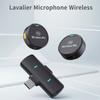 2 In 1 Lavalier Microphone Magnetic Attraction Wireless Lavalier Mic  Roadside Interview