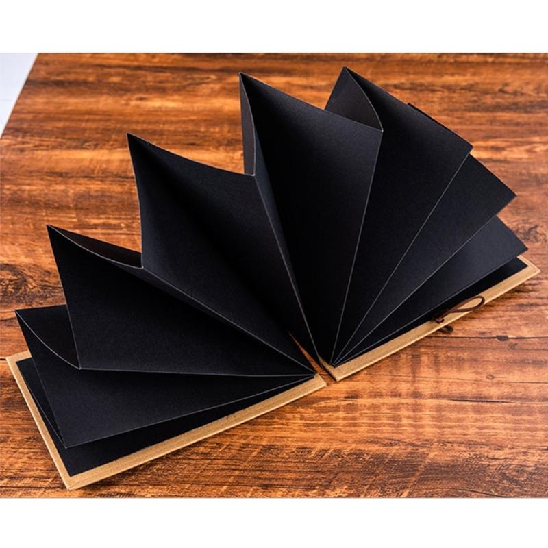 Memory Book For Wedding Anniversary Baby Travel Thick Page Stretchable Folding Hardcover Small Photo Album DIY Scrapbook