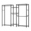 Clothing Garment Rack, Heavy Duty Closet Wardrobe, 7 Adjustable Tiers Clothes Racks with Steel Frame, 385.5 kg Load Capacity Clothes Rack with 4