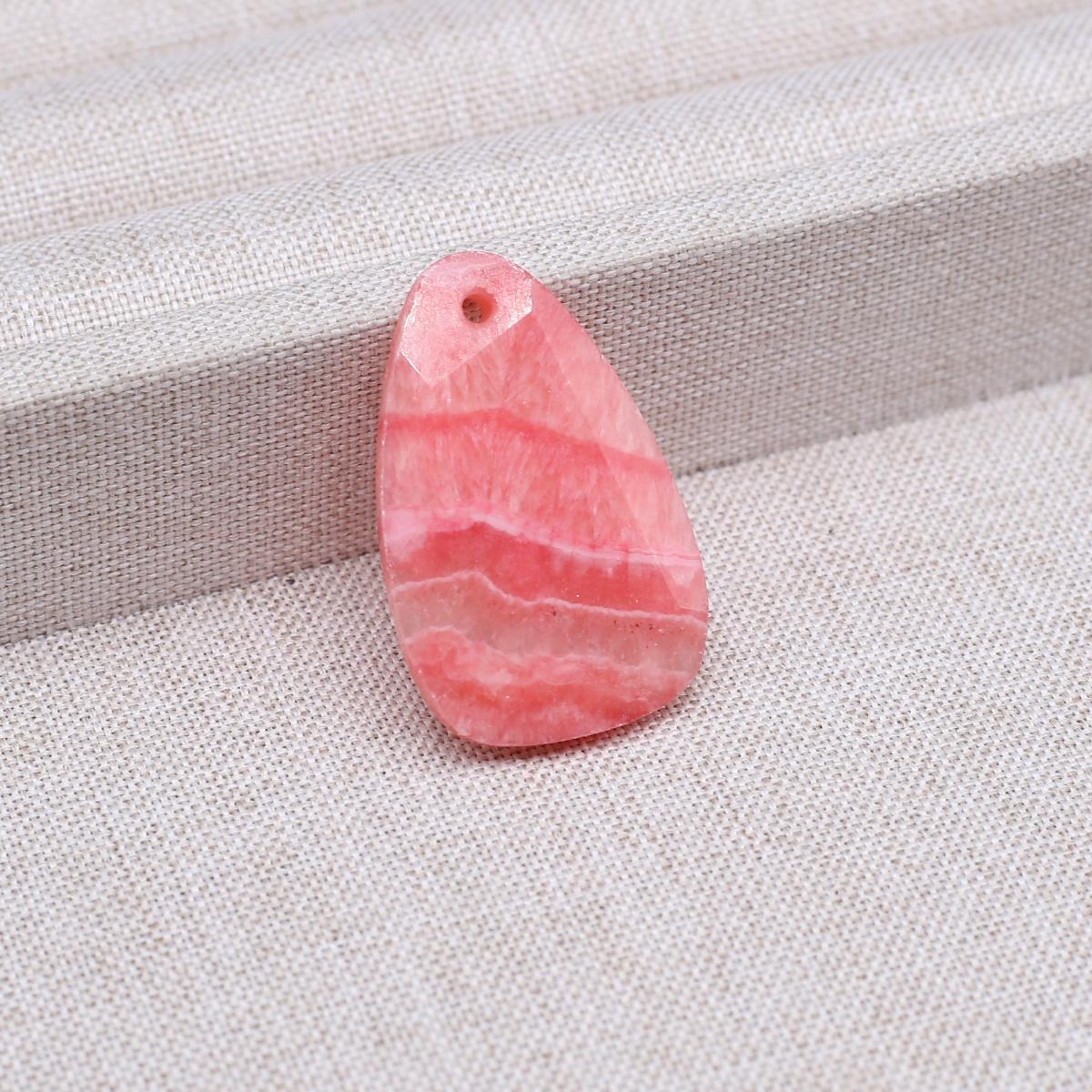 

Natural Stone Teardrop Pendant, Striated Pink Crystal Charms for DIY Necklace & Bracelet, Boho Daily Wear Handmade Jewelry Craft Accessory Unisex Gift 1Pc/21×32mm рожевий