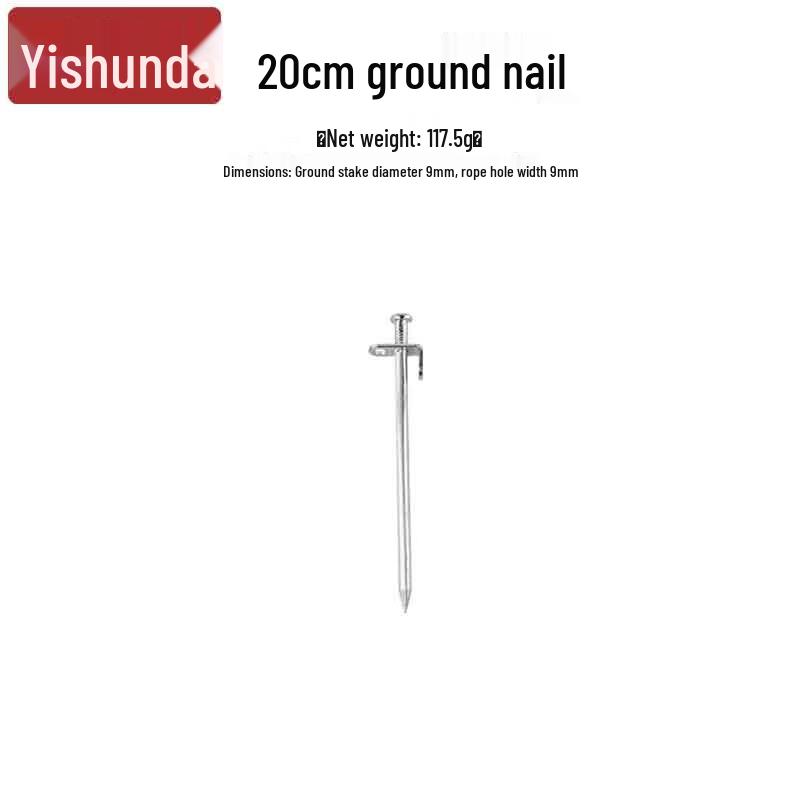 

Yishunda Heavy-Duty Steel Tent & Tarp Ground Pegs (10-Pack)