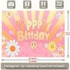 Party-Hintergrund Retro Hippie Bohemian Floral Retro Friedens-Hippie-Bohemian-Zeichen Designs Schlafsaal Fotoautomaten-Dekor Geburtstagsfeier-Dekor