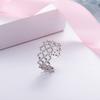 Lindon Classic Copper Alloy Zircon Ring Ladies Jewelry Wedding Promise Party Gift