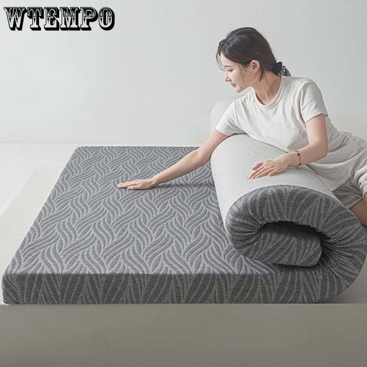 WTEMPO Oboustranná matrace ze čtyřsezónní houby a paměťové pěny, měkká, snímatelná, pratelná matrace, domov, studentská kolej, jednolůžková/dvoulůžková, k pronájmu, tatami podložka