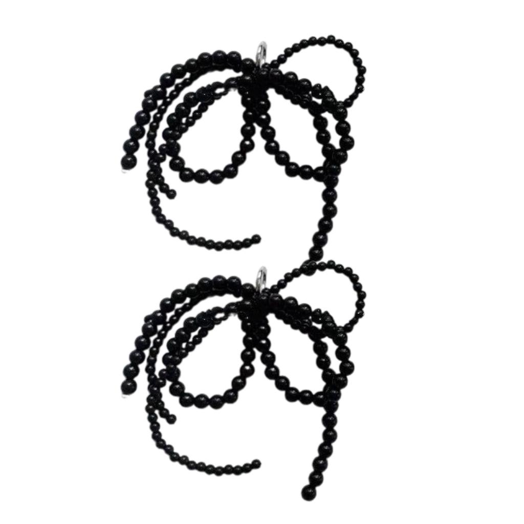 Elegant Pearl Bowknot Charm for Jewelry Making Shoe Buckle Ornament DIYs Keychain Necklace Earrings Accessories Crafts