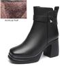 Fashion AIYUQI Women Winter Shoes Boots 2025 New Genuine Leather Fashion Women High Heel Boots Platform Natural Wool Warm Office Boots