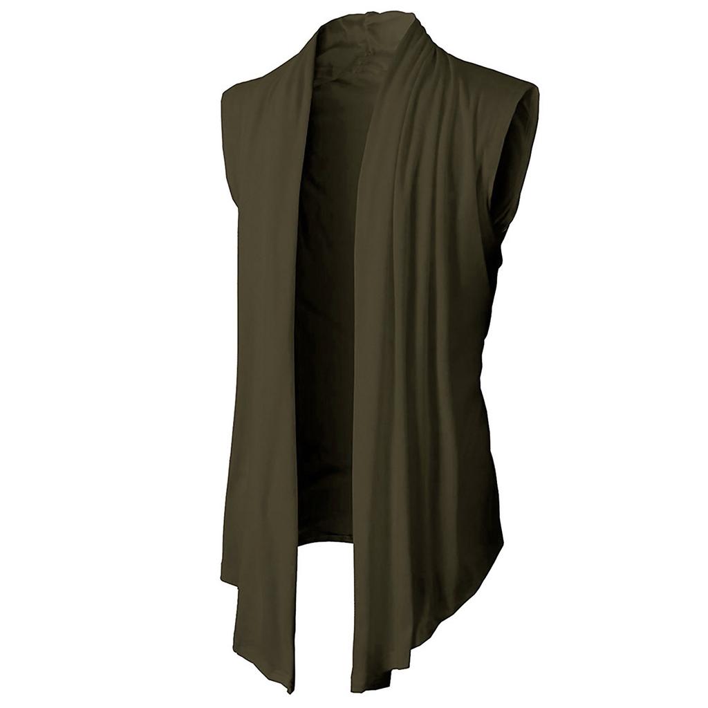 Cardigan masculino sem mangas camiseta casual slim fit camisas formais