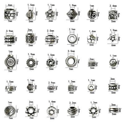 Antique Silver Spacer Bead for DIY Jewelry - Handmade Loose Bead for Bracelets & Necklaces.