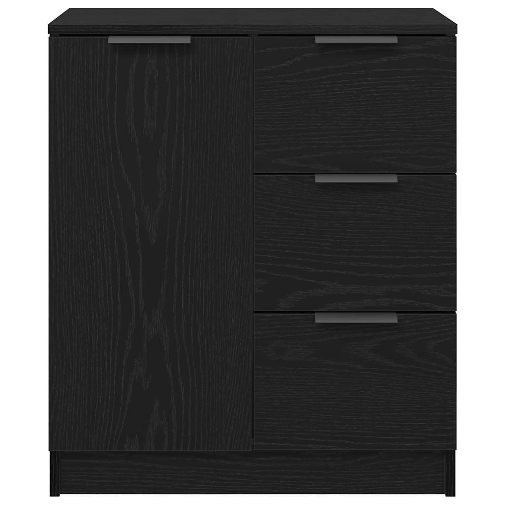 Sideboard in Black Oak Look 60 x 30 x 70 cm Particle Board