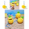 Stitch Summer Beach Collection Pineapple Silicone Keychain With Cute Character Design For Kids And Teens