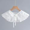 Korean Big Lapel Fake Collar Shoulder Wraps Shawl Female Removable Blouse Tops Shirt Detachable Collar Neckwear False Collar