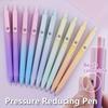 12pcs Set of Macaron Gradient Ballpoint Pens, Stylish and Fun Pens, Office Stationery Pens