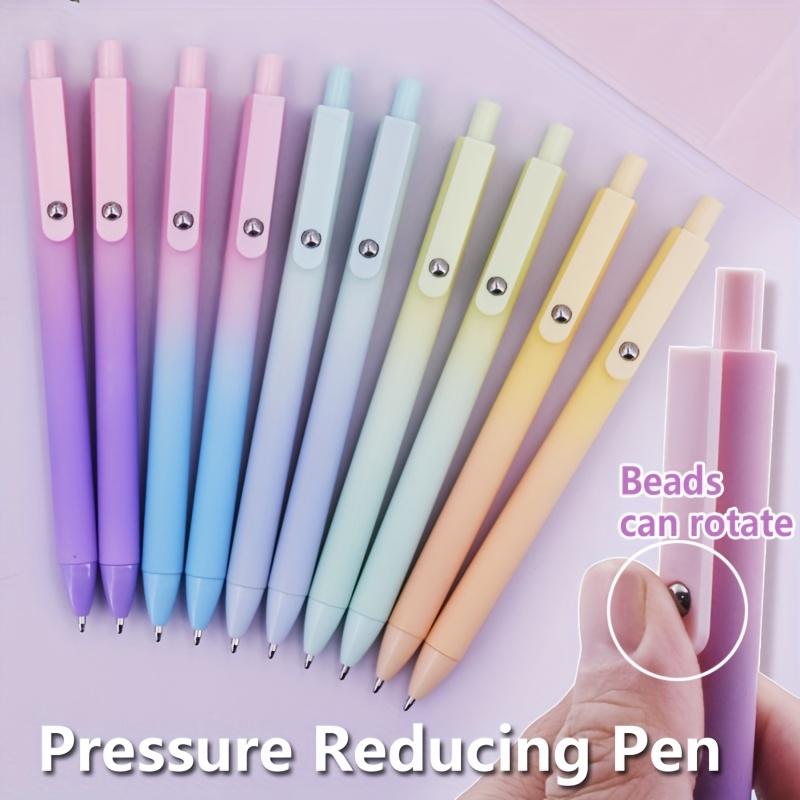 12pcs Set of Macaron Gradient Ballpoint Pens, Stylish and Fun Pens, Office Stationery Pens