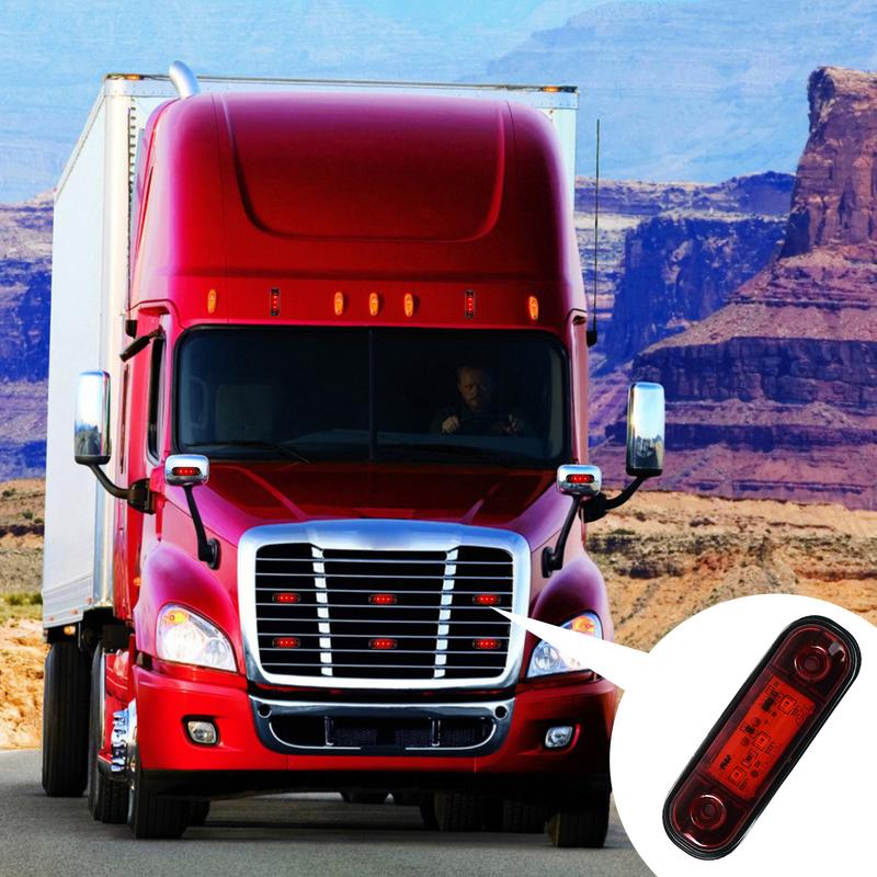 LED Side Marker Lights Car Front Tail Marker Lights Waterproof Enhanced Night Driving Safety Vehicle Rear Light For SUV Trailers