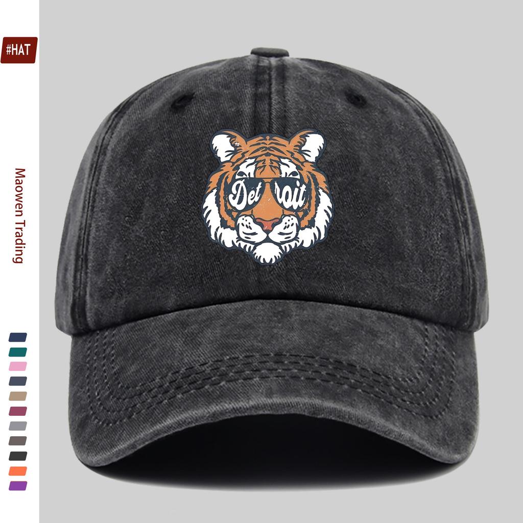 pc Tiger Retro Mascot Pattern Printed Baseball Cap Spring Summer Suitable Sun Hat Comfortable Lightweight Decorative Hat Adj