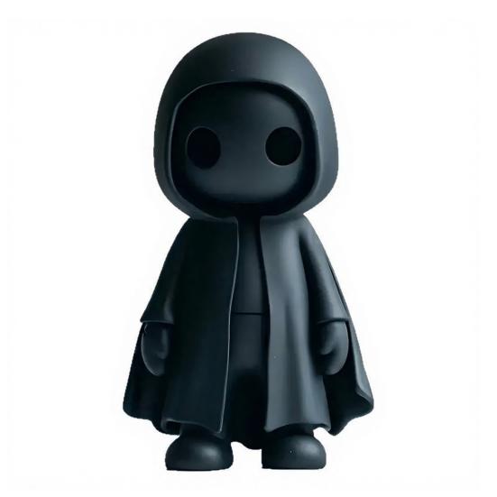 3D Printed Halloween Ghost Figurine Spooky Ghost with Cloak Statue Funny Cute Ghost