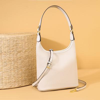 Genuine Cow Leather Crossbody Bag for Women Ladies Bucket Handbag Feminine Messenger Tote Sac Soft Luxury Shoulder Bags