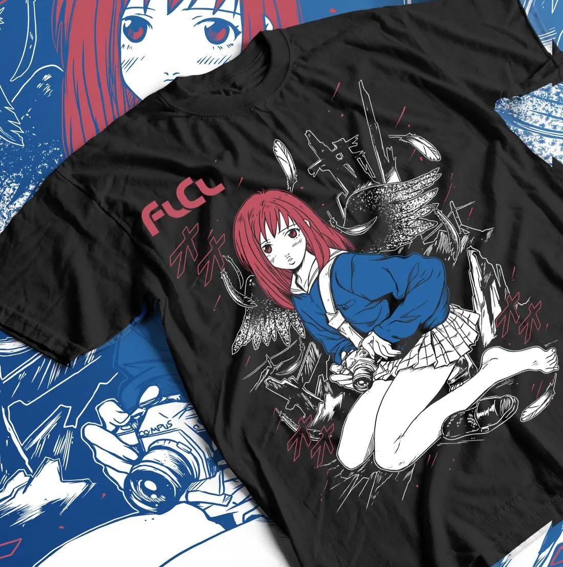 Mamimi Samejima FlCL Tshirt Retro Anime Comic Tshirt Mens and Womens Summer Cotton Loose Fashion Short Sleeve Top M