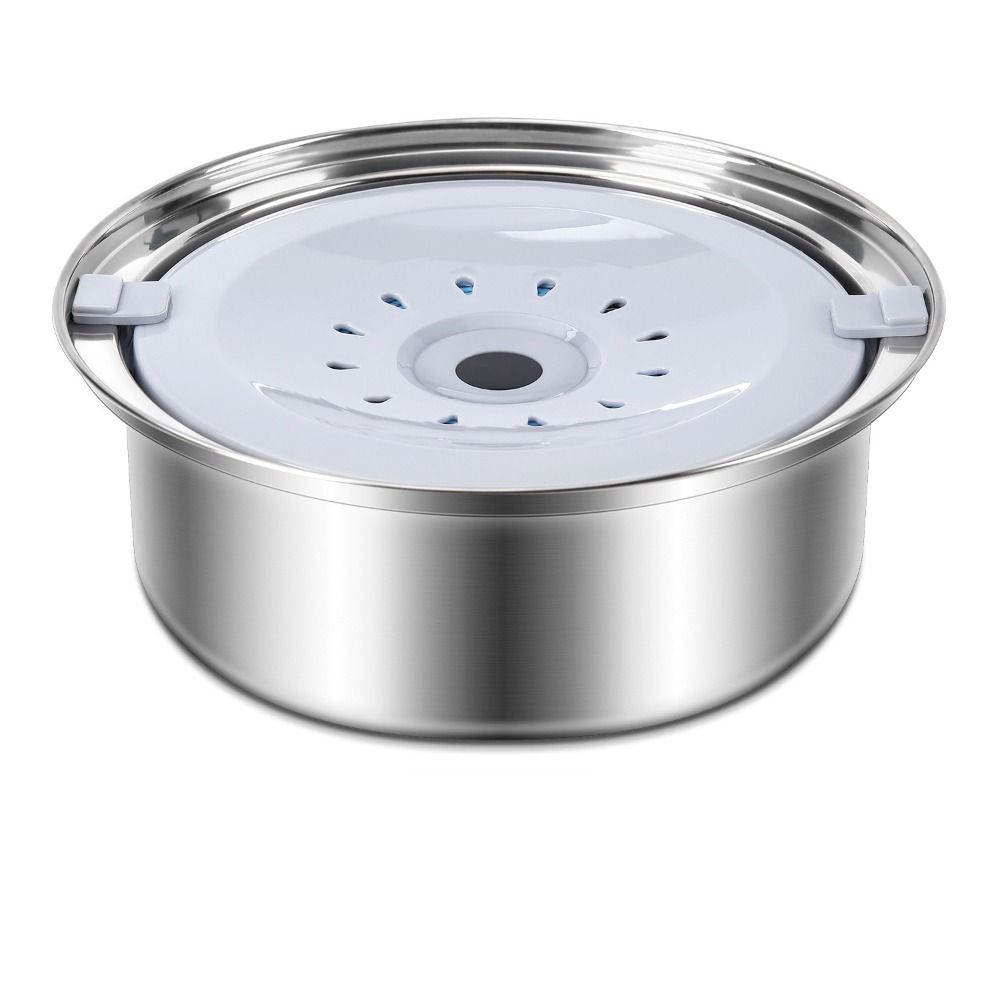 

Stainless Steel Pet Floating Bowl Large-capacity Water Dispenser Pet Suspended Bowl Travel 2.5L Floating Bowl