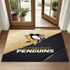 Pittsburgh Penguins Design Crystal Velvet Rug Soft Decorative Mat for Bedroom Entrance
