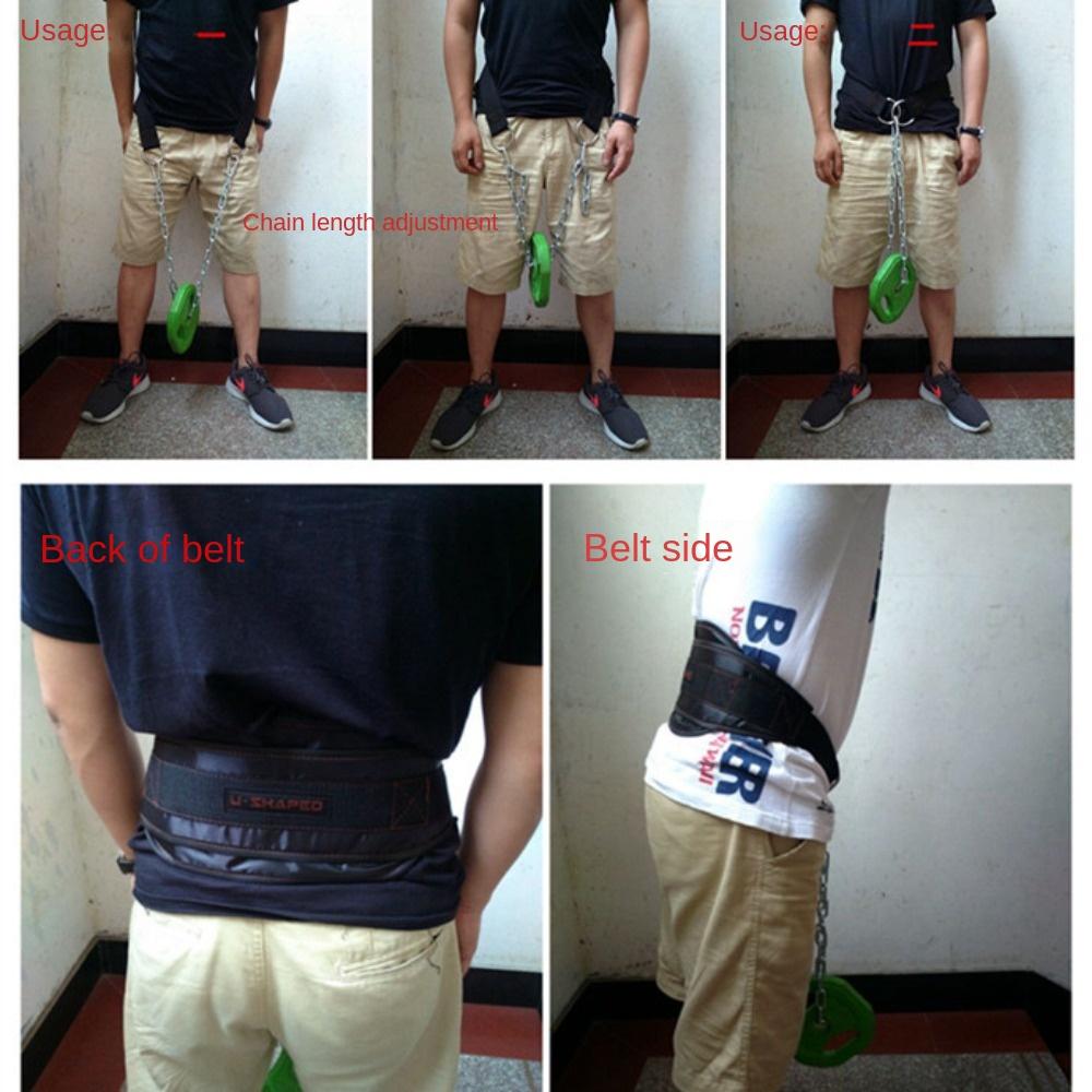 Widening Design Load Bearing Belt High Load Chain Belt Portable Barbell Belt  Gym