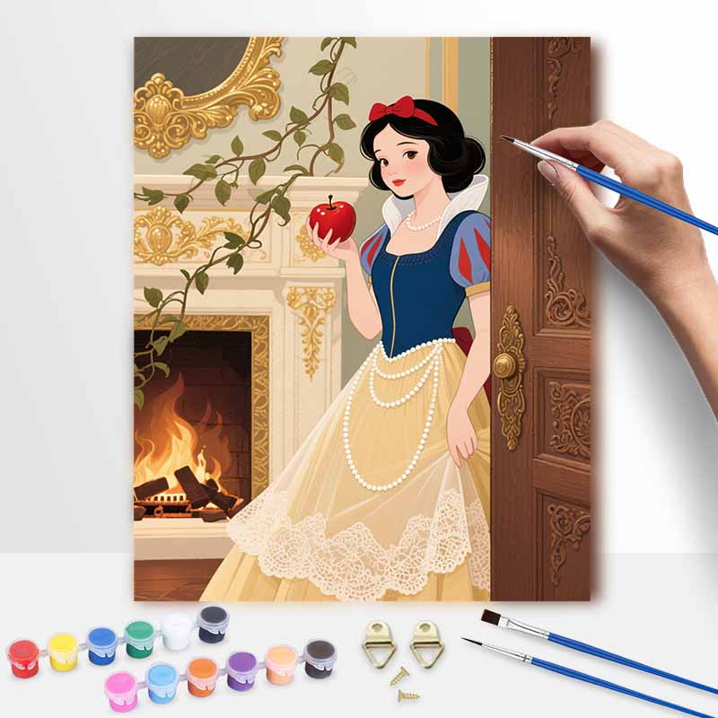 Disney Snow White Oil Paint by Numbers Painting Kit Handmade Diy Home Decoration Gift