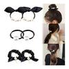 Hair Ties, Pearl Hair Ties (Set of 6), Hair Scrunchie, Hair Clips, Pearl Hair Ornaments, Cute Ribbon Rubbers, Popular, Korean Style, Stylish, Hair