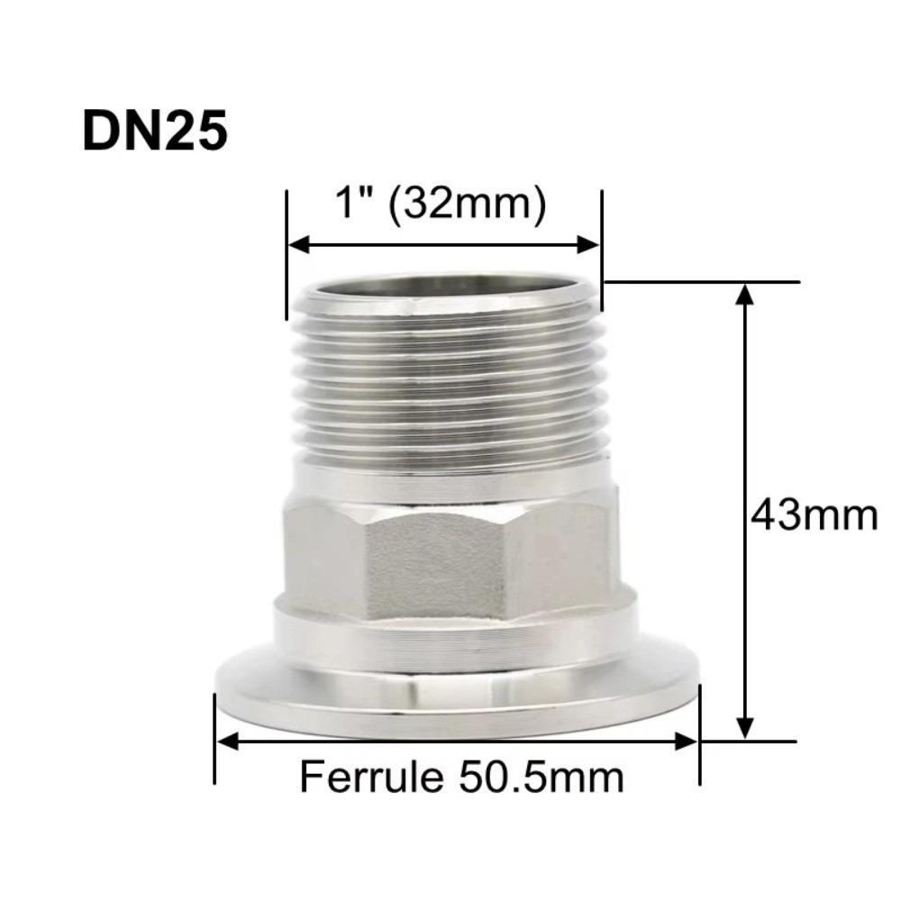 Sanitary Grade Triple Clamp Adapter SS304 Stainless Steel Sanitary Grade Fitting Fluid Systems
