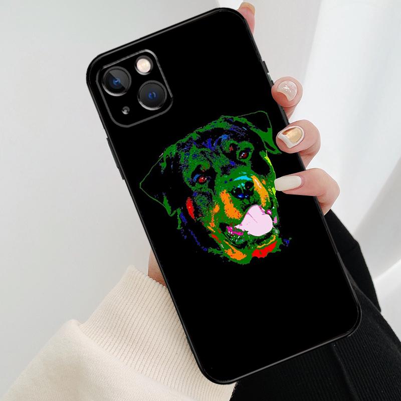 Cute Rottweiler Dog Phone Case For iPhone 17 Pro Max 14 13 12 11 15 16 Pro Max mini 16 15 Plus 16e 17 Air Cover