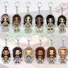 Porte-clés Chibis Populaire Groupe Kpop pour Accessoires de Sac Charme Yoonchae Megan Lara Sophia Daniela Porte-clés Chaînes de Clés Cadeaux Fans