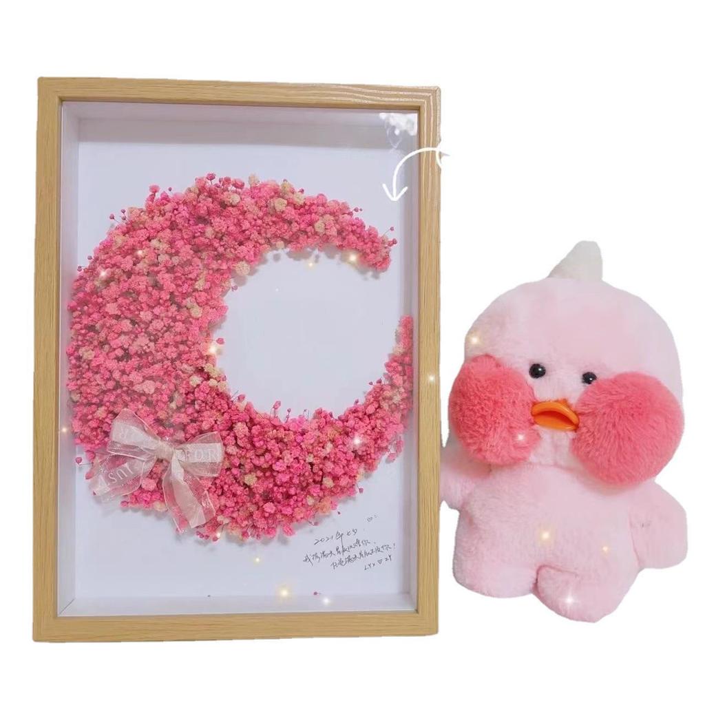 Gypsophila Dried Flower Handmade Wooden Photo Frame